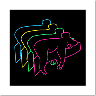 Koala 80s Neon Posters and Art